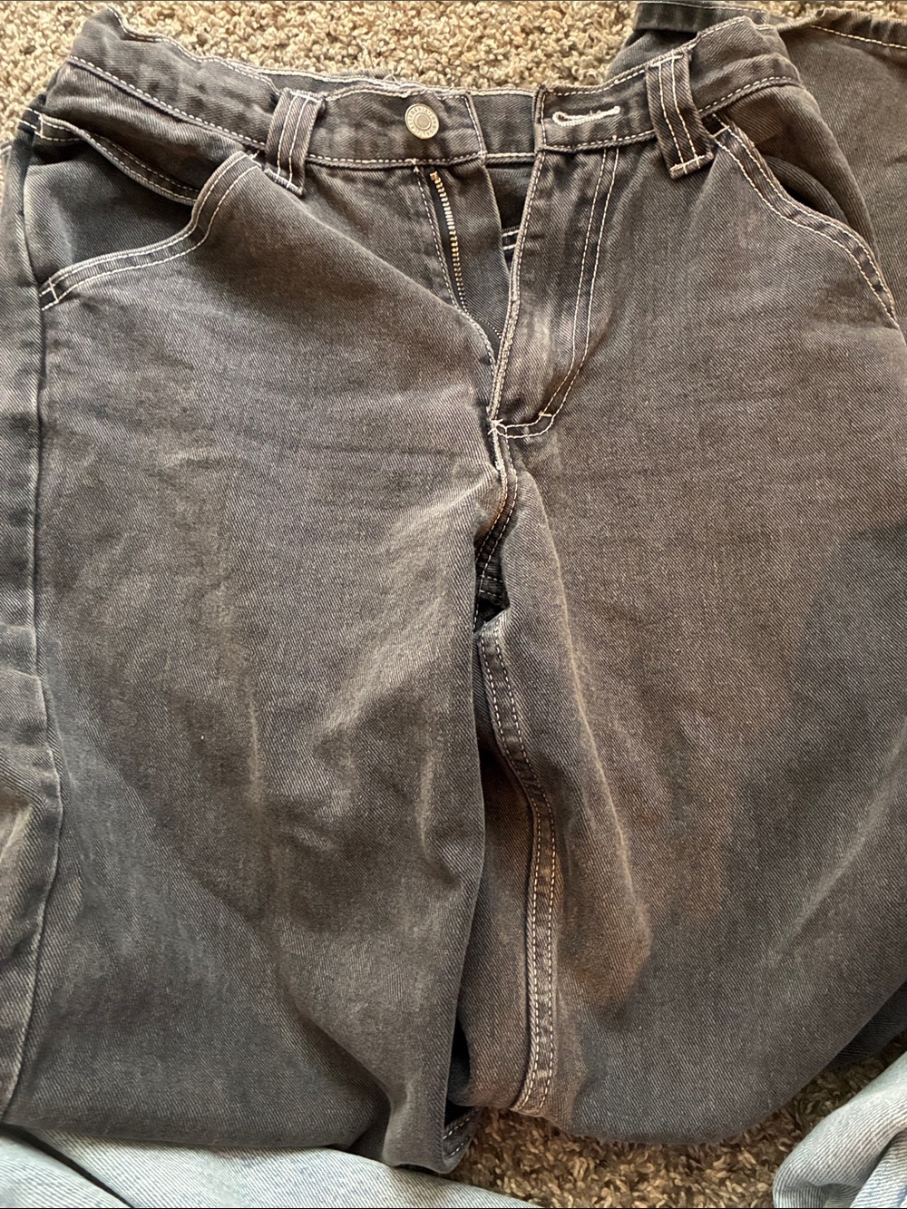 Brandy Melville Washed Charcoal Relaxed Jeans